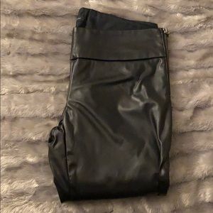 Willi Smith Black Faux Leather Pants